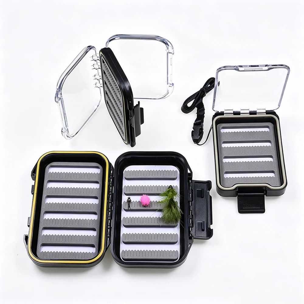 1PC Fly Fishing Waterproof Box Single Face/Double Layers Dry/Wet Fly Midge Nymphs Jig Lure Storage Case Fly Fishing Tackle