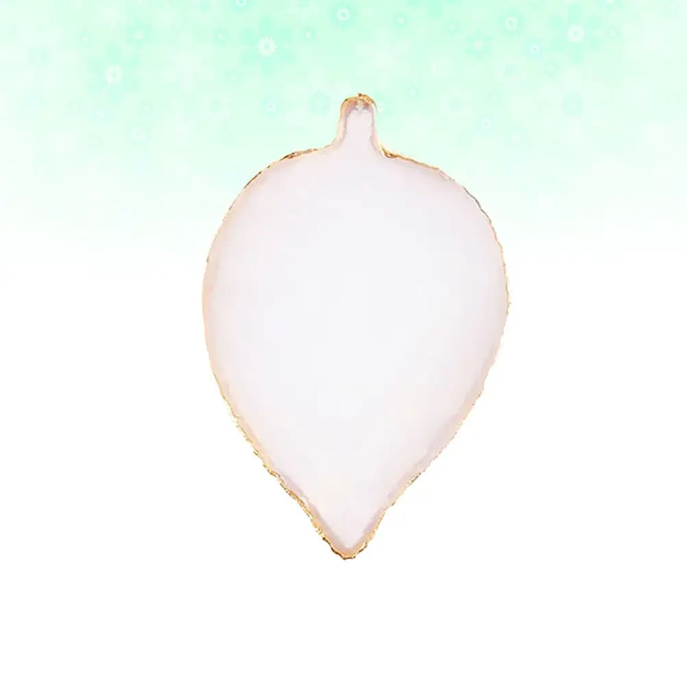 1 Pezzo Tavolozza per Unghie a Forma di Foglia in Resina Bianca, Espositore Colori per Manicure, Facile da Pulire, Texture Liscia, Vassoio per Miscelazione Nail Art