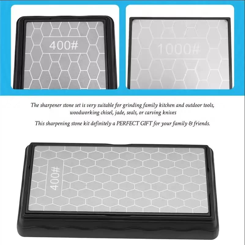 Double-sided base Stone for sharpening diamond Stone for sharp Kitchen knife Grana Chef knife Rettifica 400/600/1000/1200 Grana for sharpening