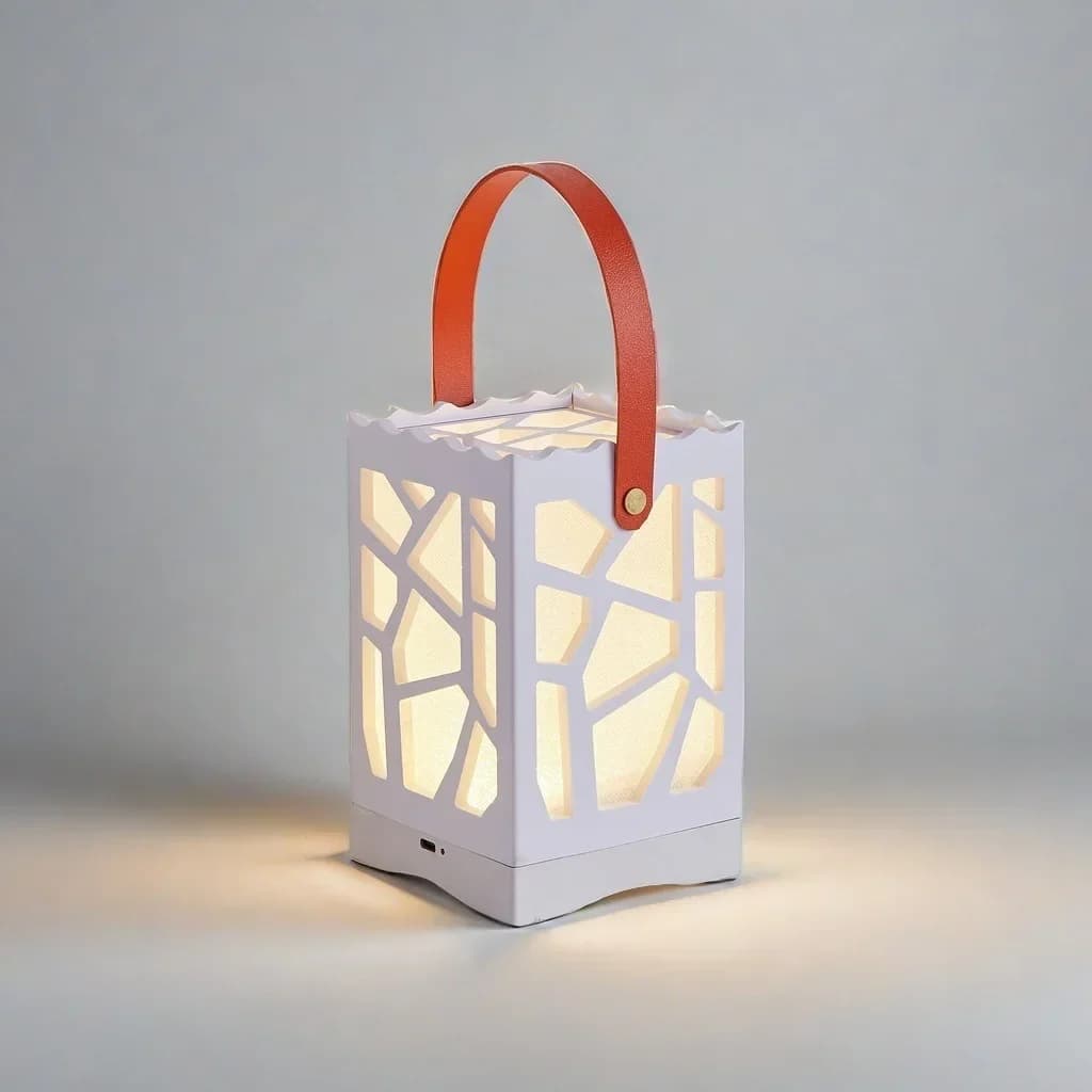 Lampada da Tavolo LED Creativa e Resistente, Luce Notturna Ricaricabile per Campeggio, Luce Ambientale Rosa per Camera da Letto