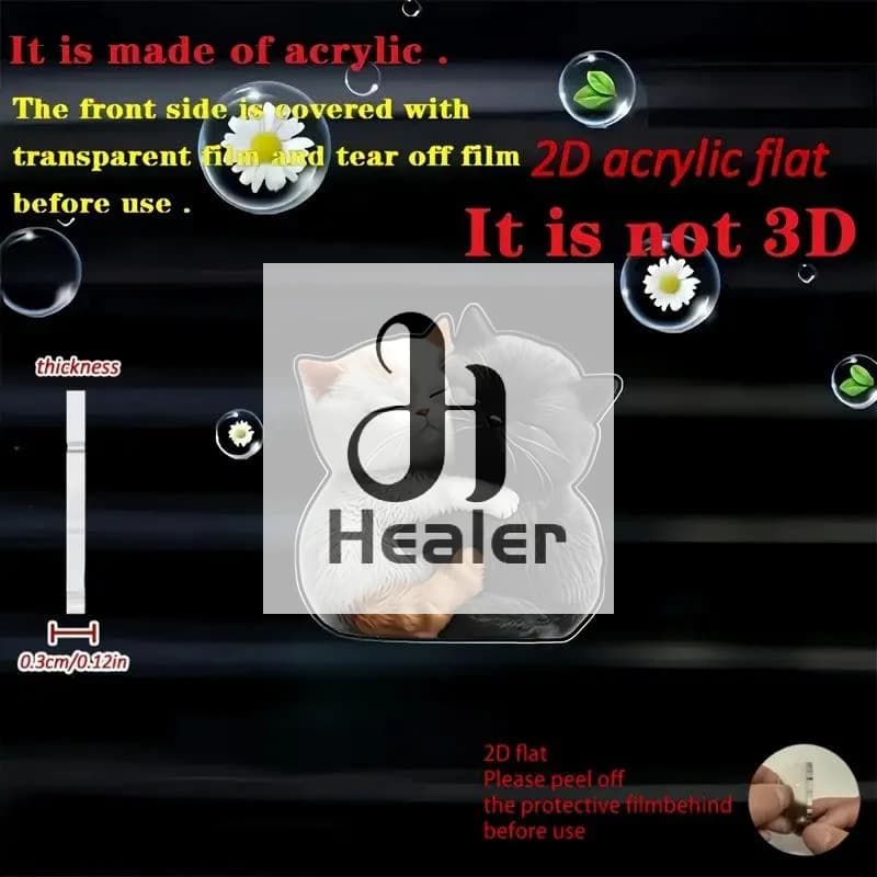 Acrylic Auto Deodorant Clip, Aromatherapy Support, 2D Decorative Clip for Air Boxes