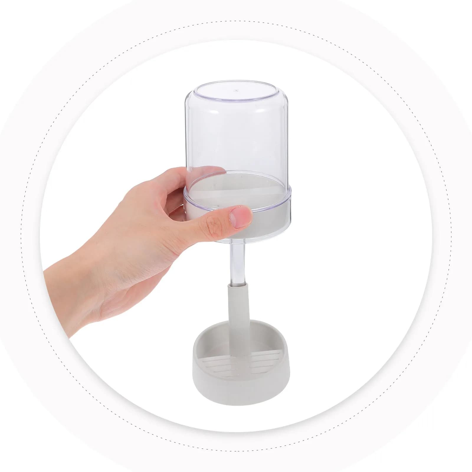 White Electric Toothbrush Holder Stand with Rinsing Cup Modern Bathroom Organizer for Toothbrush Toothpaste Storage Travel