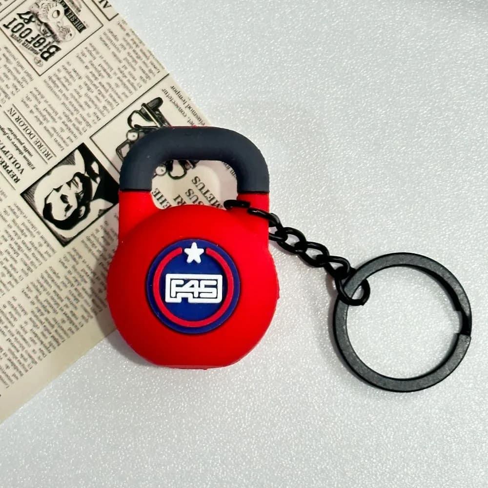 Keyring with Mini Weights, Kettlebell and Creative Manubri, Fitness Theme Bag Pendant