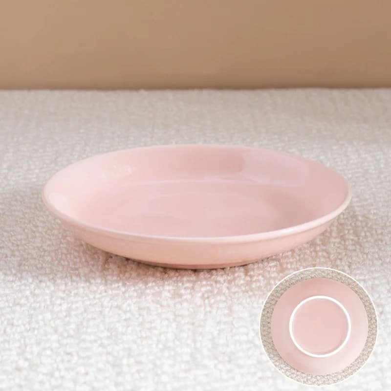 High‑Temperature Ceramic Pet Food Plate Non‑Slip Silicone Base Shallow Cat Bowl Anti‑Black Chin Feeder for Small Dogs Cats
