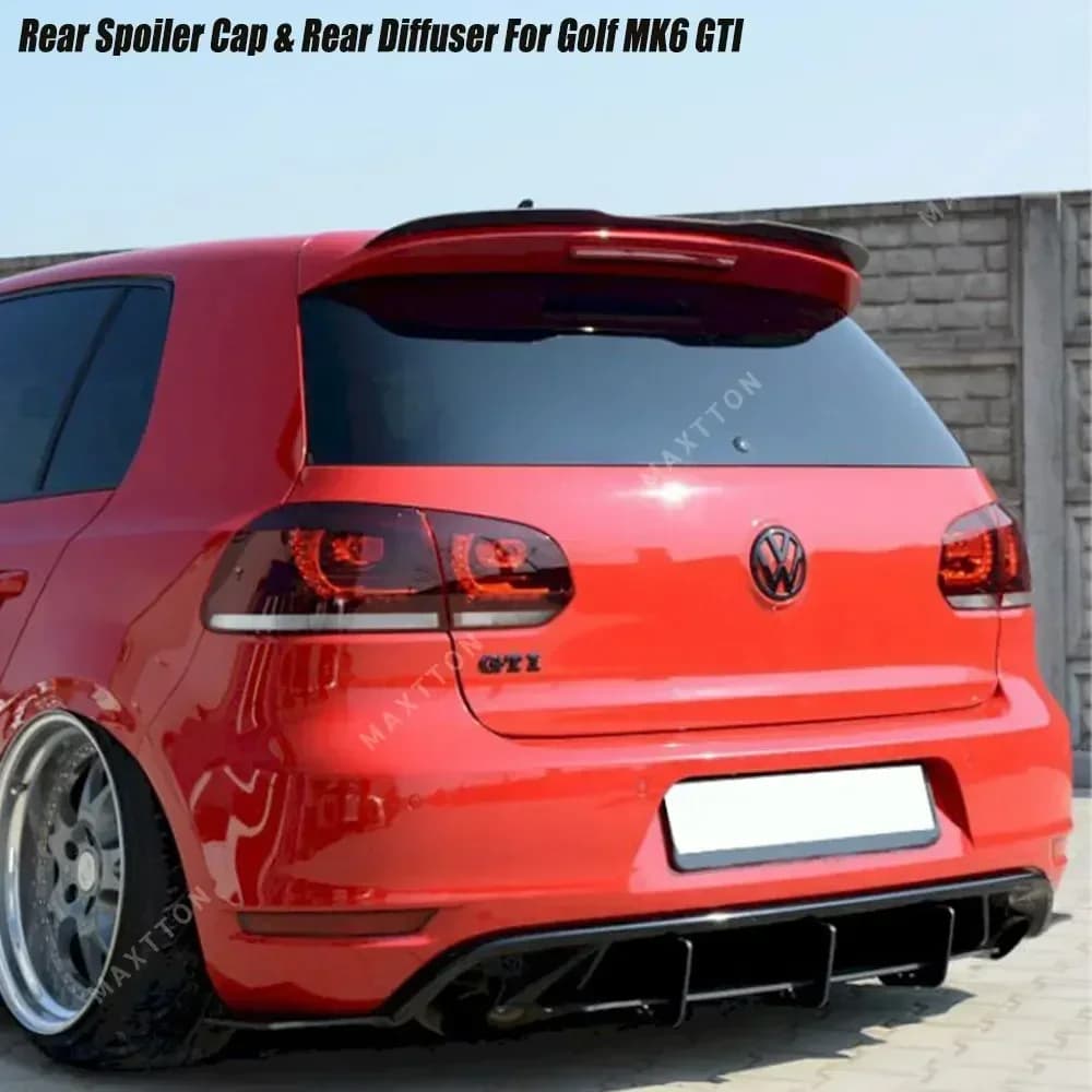 MAXTON STYLE tetto posteriore tappo SOIPER e paraurti posteriore diffusore splitter per VOLKSWAGEN VW GOLF MK6 6 GTI 2009 2010 2011 2012 2013