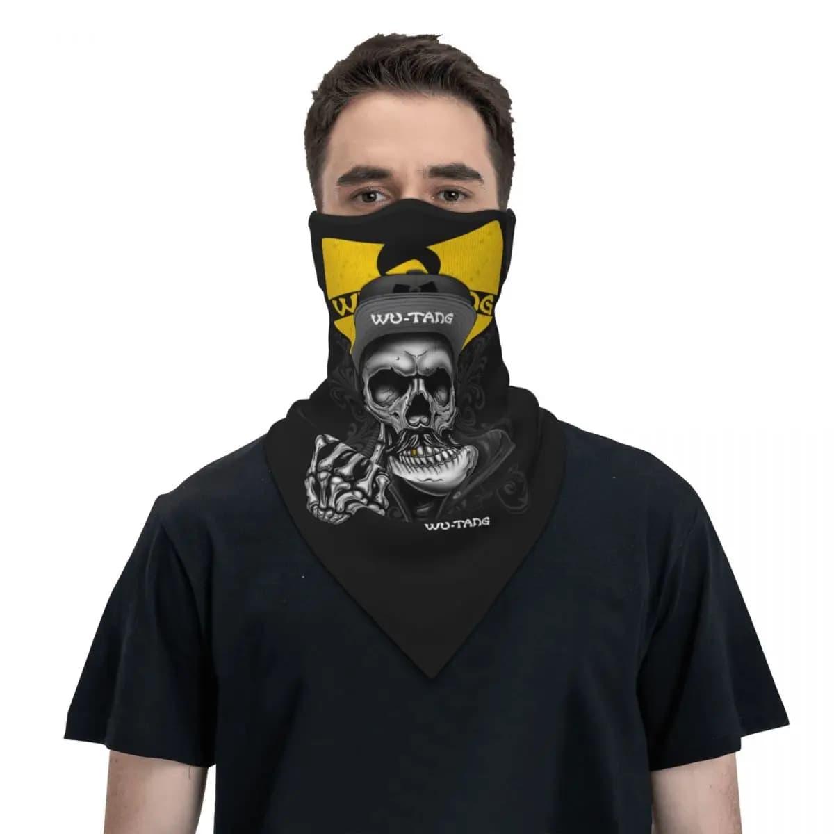 Wu Clan Rap Hip Hop Group Bandana Neck Warmer Women Men Winter Ski Tube Scarf Gaiter Face Mask Cover