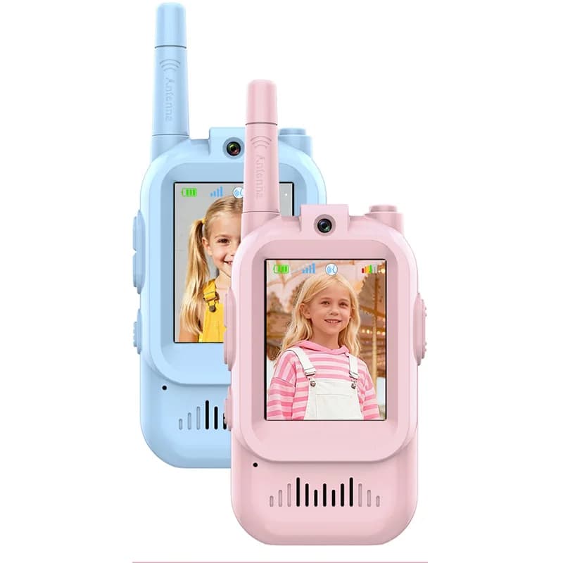 2pcs/pack JK200 Children Video Intercom 2-Inch Screen 200M Long Range Visual Walkie Talkies Voice Change 1500mAh Type-C Charging