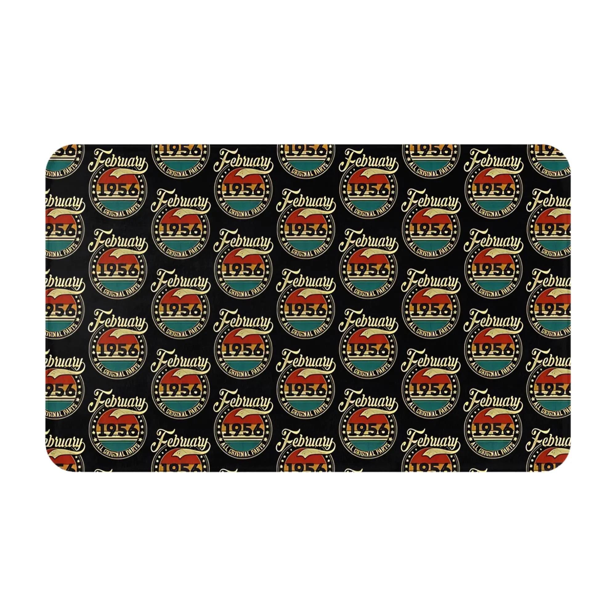 Febbraio 1956, tutte le parti originali, prodotte a febbraio, decorazioni, tappetino da bagno, tappeto da cucina, tappeto da esterno, decorazione per la casa, 70° anniversario.