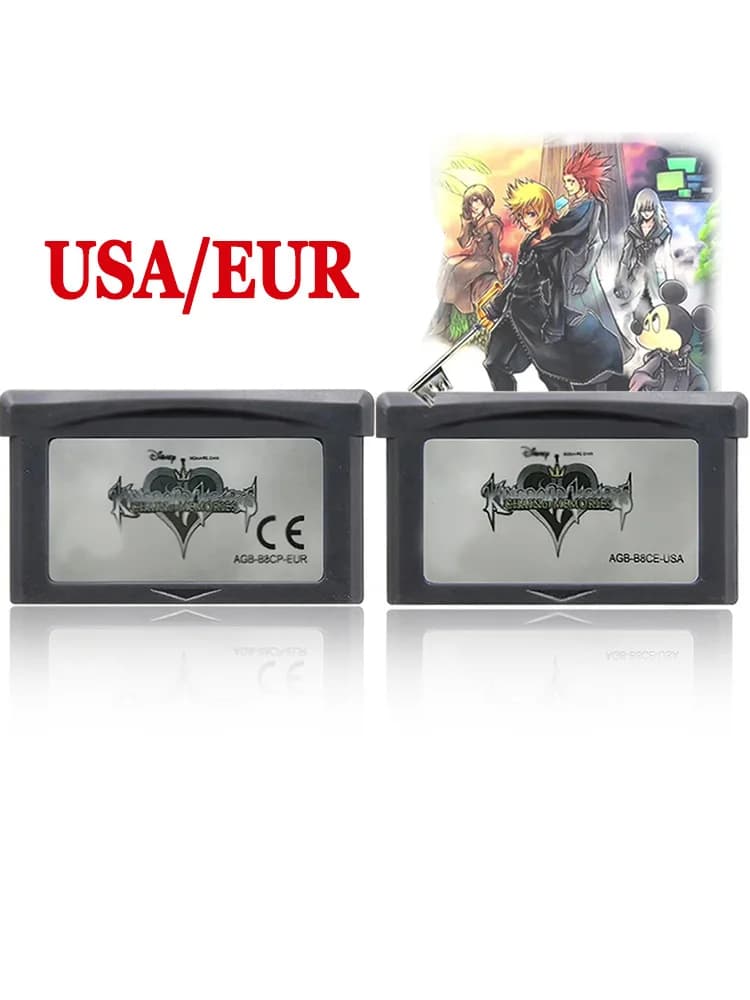GBA Game Card Cartridge 32 Bit Video Game Console Card Kingdom Hearts Series Chain Of Memories of USA/EUR Version