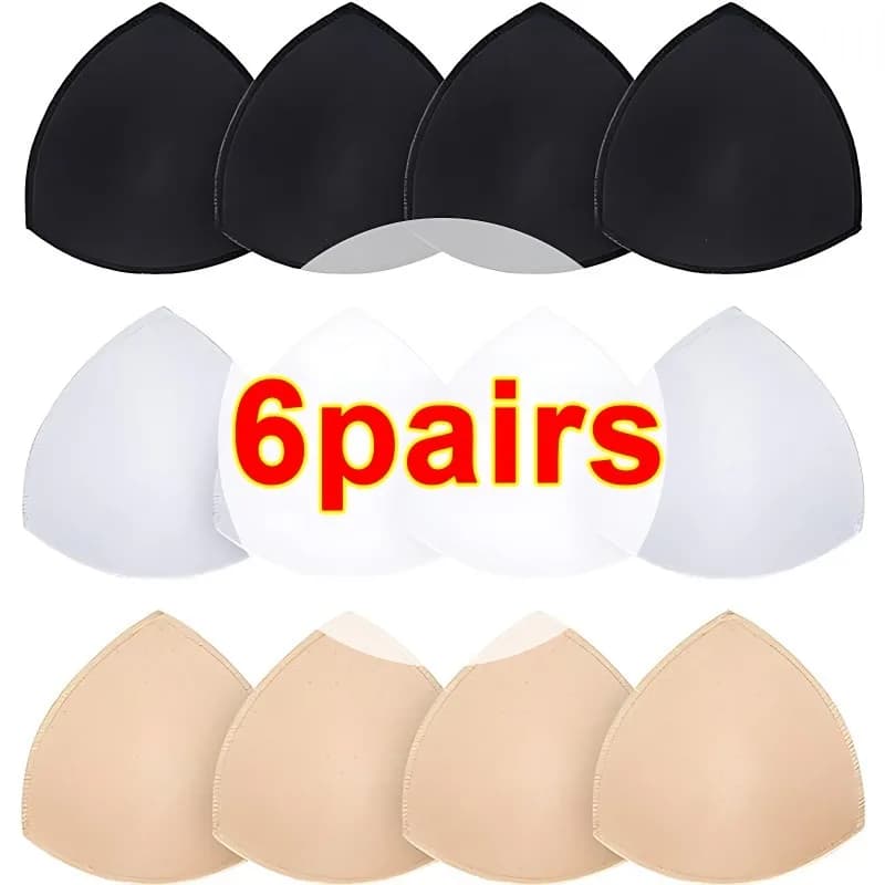 Cuscinetto per reggiseno Ventilazione Triangolo Coppe Inserto push up per il petto Cuscinetti in schiuma per accessori imbottiti per costumi da bagno Cuscinetto rinforzante rimovibile