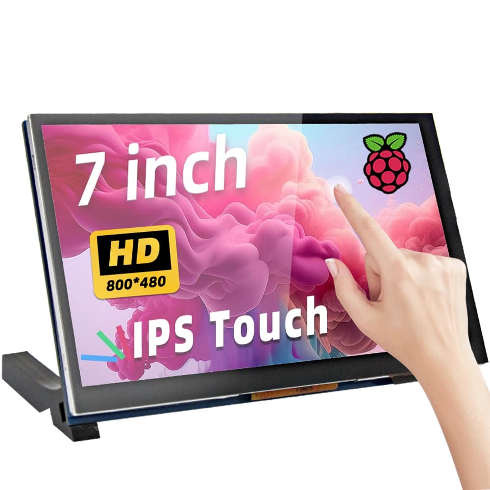 IPistBit 800x480 Monitor Touch Screen DSI a 5 punti senza Driver Display IPS da 4.3/5/7 pollici per Raspberry Pi 5/4B/3B +/3B/3A +/2B/B +