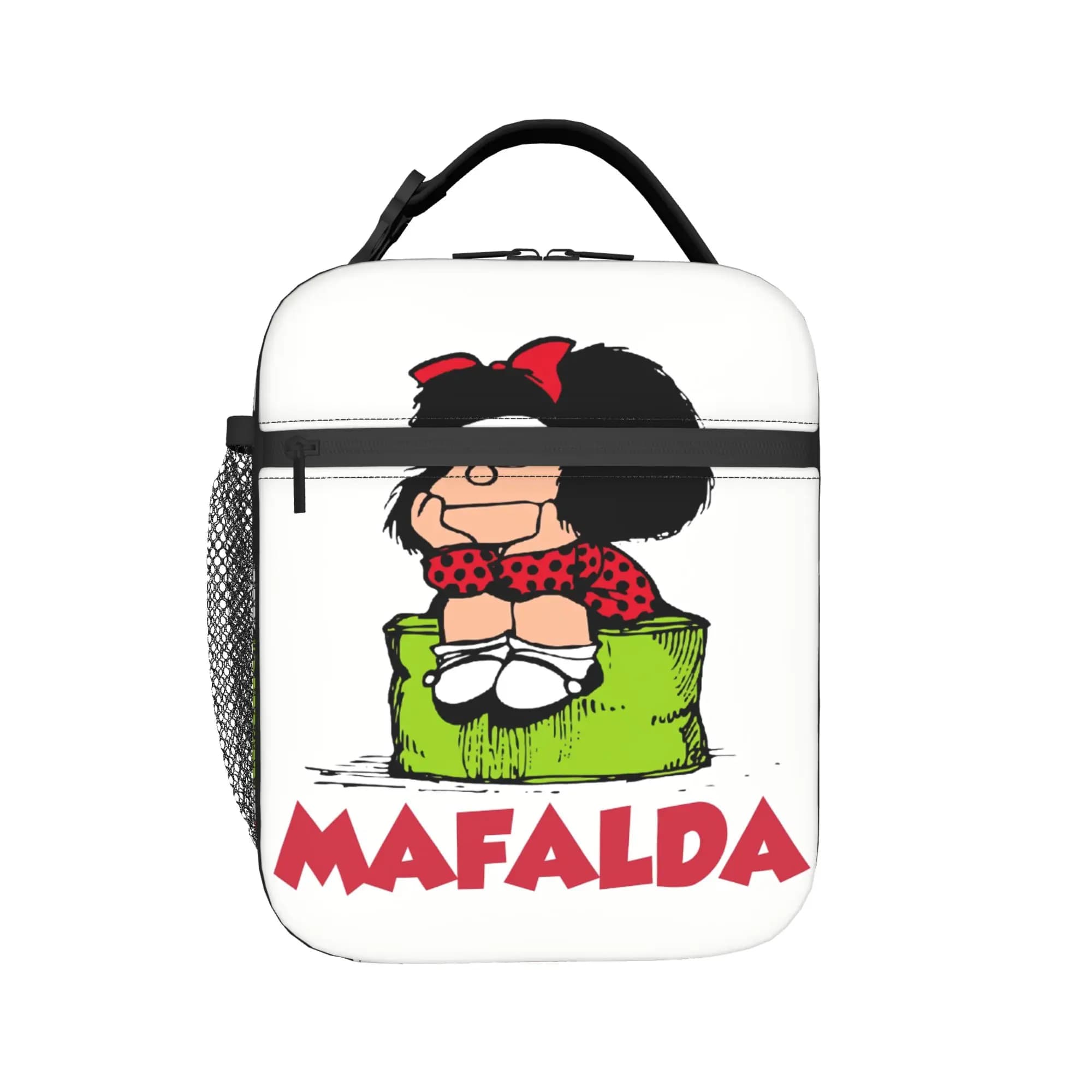Custom Humor Mafaldas Quino Comic Cartoon Manga Insulated Lunch Bags for Women Men Resuable Cooler Thermal Bento Box School