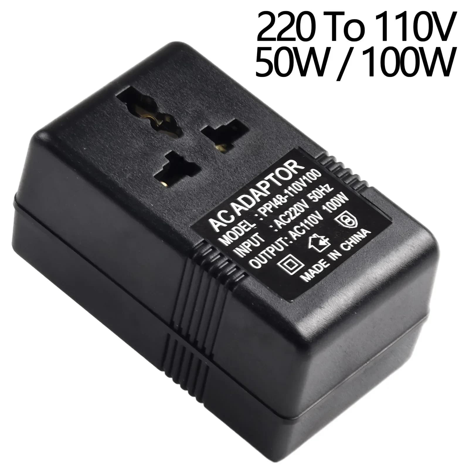 Convertitore di tensione Trasformatore step-down Adattatore da viaggio Convertitore di tensione AC220V a 110V Trasformatore monofase UE