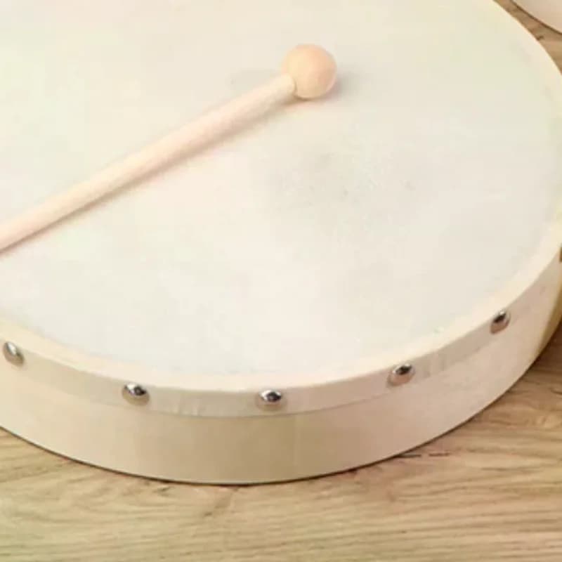 Tamburi con telaio Tamburo a mano da 4/6/7/8/9/10 pollici Tamburo in legno con set di bacchette per batteria Gioco musicale Giocattolo educativo per bambini Strumento a percussione