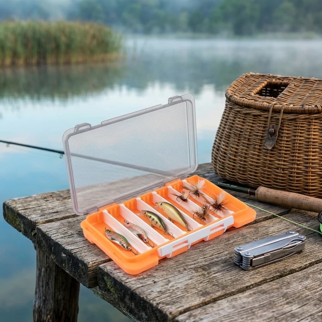 Lure Storage Box With Foam-Lining For Fishing Tackle Organization