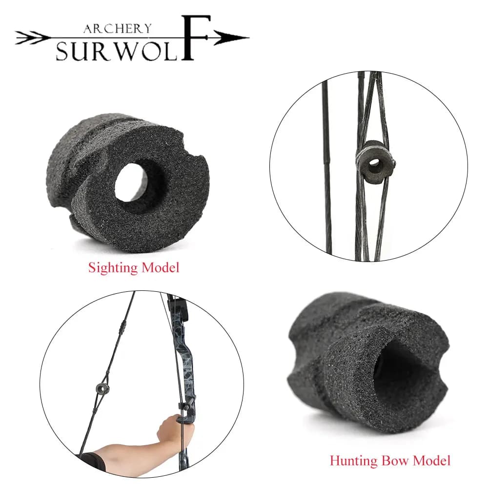 Tiro con l'arco Peep Sight Modello di avvistamento in nylon/Modello di arco da caccia Nero Arco composto di diverse dimensioni Accessori per arco da tiro da caccia