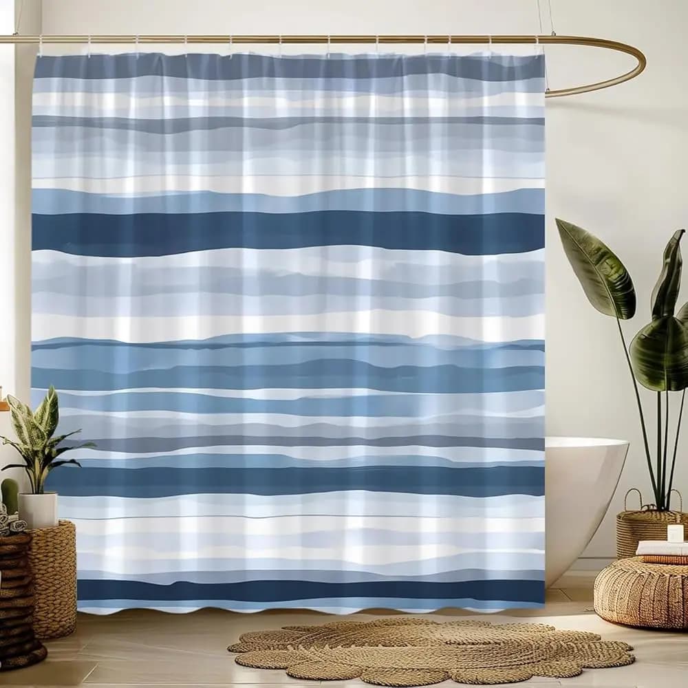 Tenda da doccia colorata a pois – Puntini acquerello, poliestere, con occhielli, 72x72 pollici, decorazione divertente per il bagno