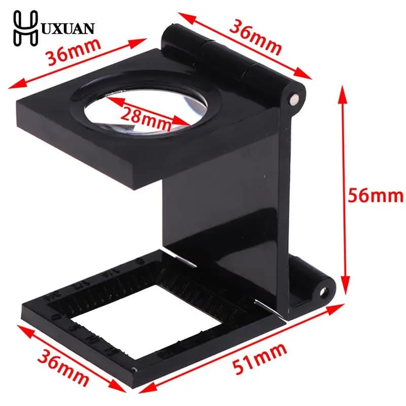 Lente d'ingrandimento pieghevole per microscopio 8X 22mm con scala per strumento di ingrandimento pieghevole ottico in tessuto
