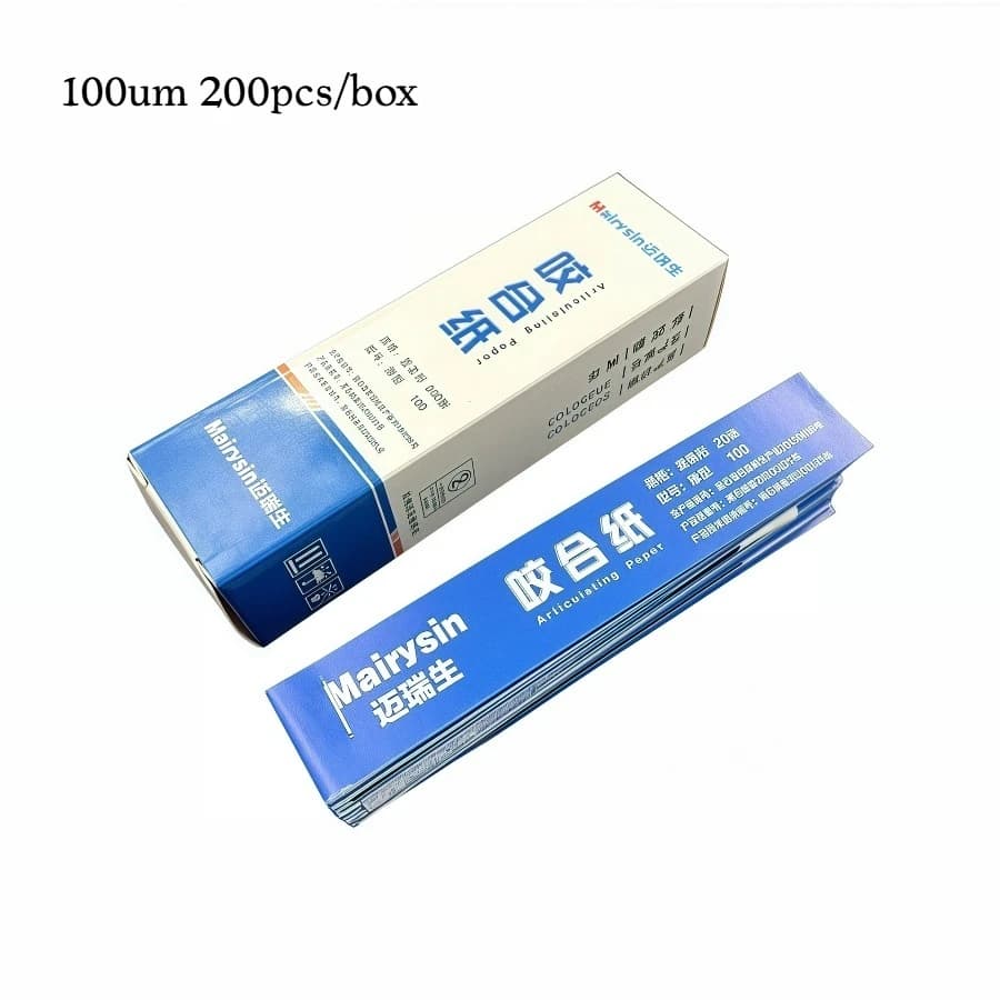 1 Dental Articulating Paper Box, Dental Laboratory Products, Bifacial Articulating Strips, Oral Care Material and Teeth whitening, 30/100μm