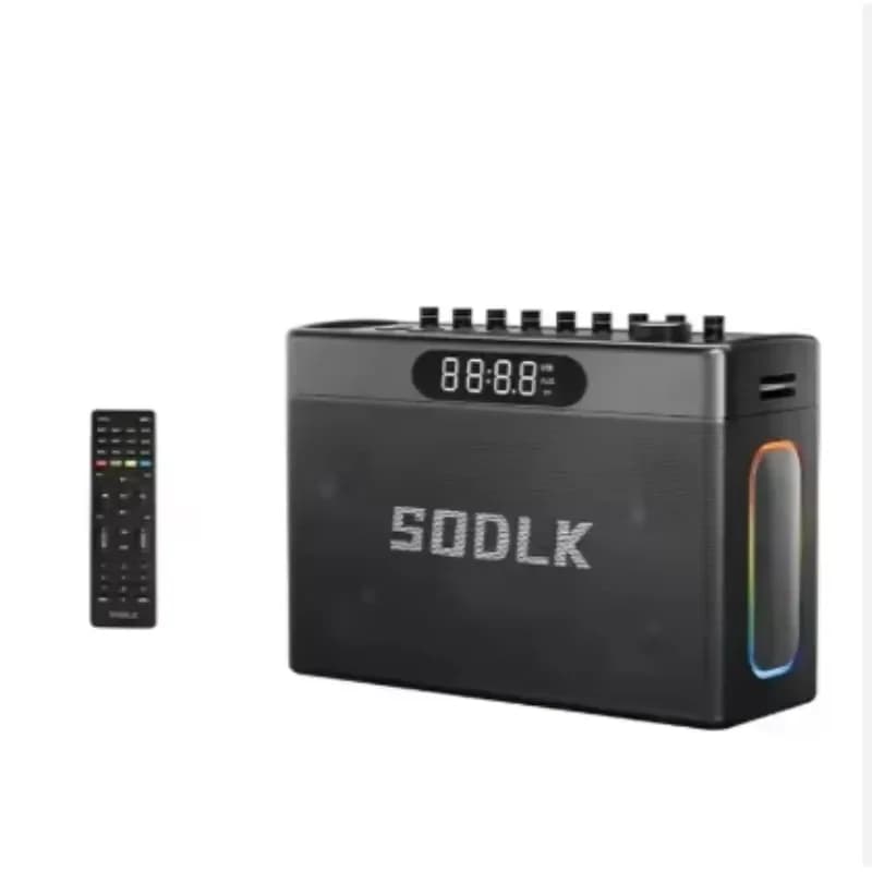 S1127 PLUS Macchina per Karaoke 300W, Altoparlante Portatile da Esterno con 2 Microfoni Wireless, Supporta AUX MIC OTG Live per Feste