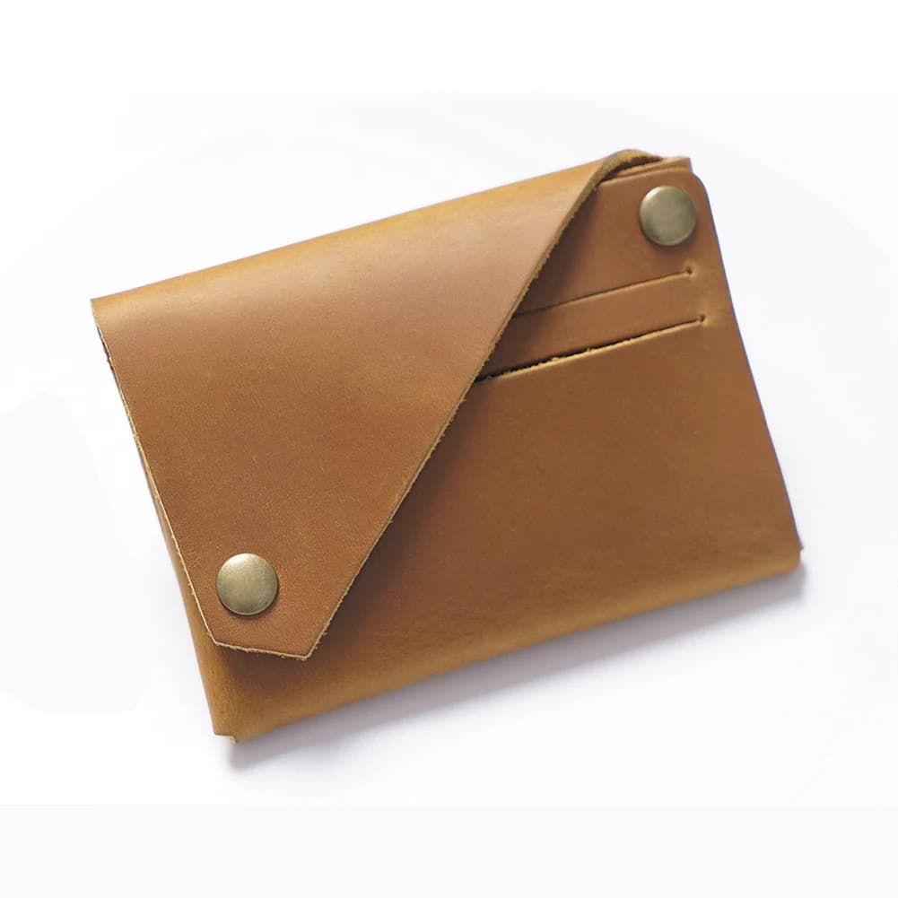 Portacarte in vera pelle: organizer sottile per portafoglio RFID per carte di credito/banca/Membership, design compatto cucito a mano, pronto