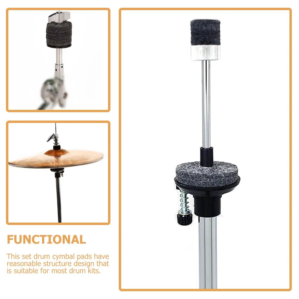 Set Universale di Feltro per Batteria, Accessori di Ricambio Facili da Installare per Supporti Piatti, Manicotti e Rondelle per Batteristi