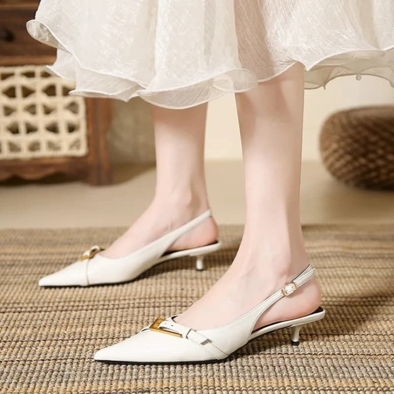 Nuove Scarpe Estive da Donna, Sandali con Tacco Alto e Punta a Spillo, Scarpe Casual in Stile Francese, Calzature di Design, Sandalias De Mujer