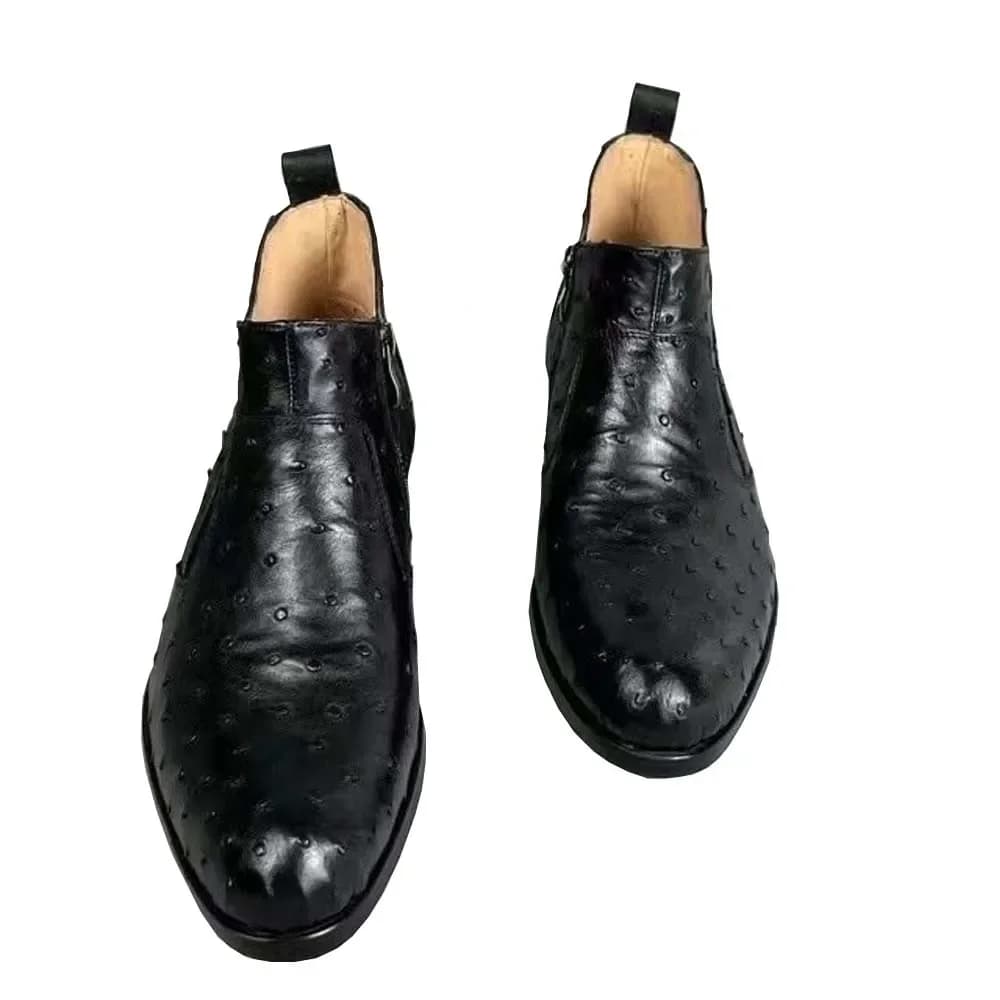 yinghshang nuovi uomini di arrivo stivali di pelle di struzzo stivali di struzzo maschili uomini scarpe di pelle di struzzo per gli uomini