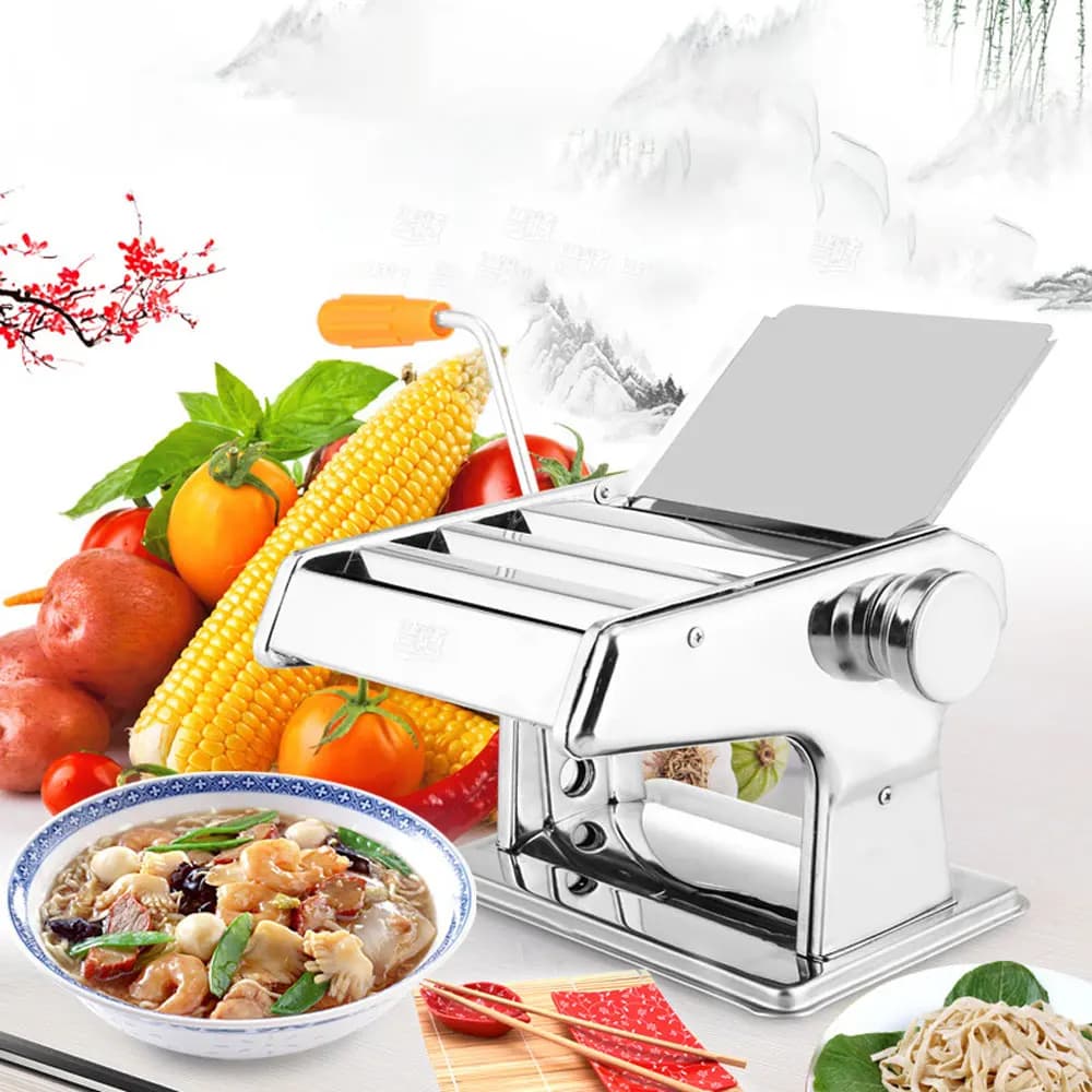 Macchina per noodle a tre coltelli Macchina per pasta domestica Pressa manuale multifunzione per noodle