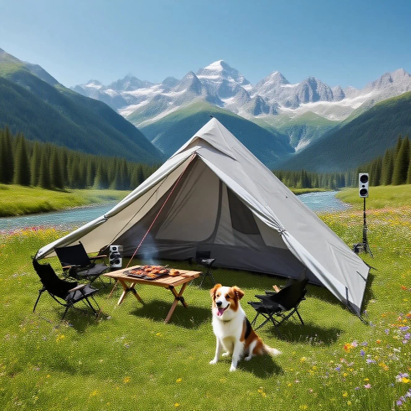 Ultralight trekking tent for 1 person, pyramid design, bring your POLE. PU4000, 2-layer waterproof for backpack/backrest