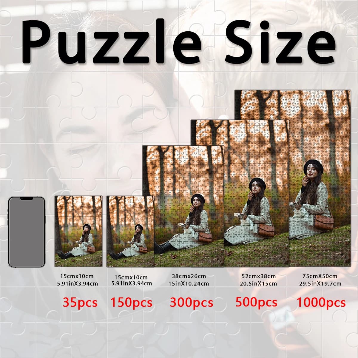 35/300/500pcs girl Custom Poster Custom Photo Puzzle Mosaic Personalized Poster For Kids Toy Educational toys