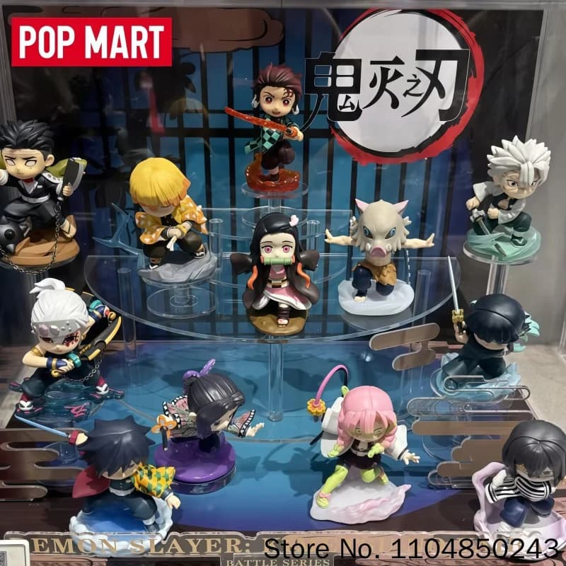 POP MART Demon Slayer Kimetsu No Yaiba Battle Series Figures 1PC 12PCS Mystery Box Collectable Figure Gift For Anime Collectors