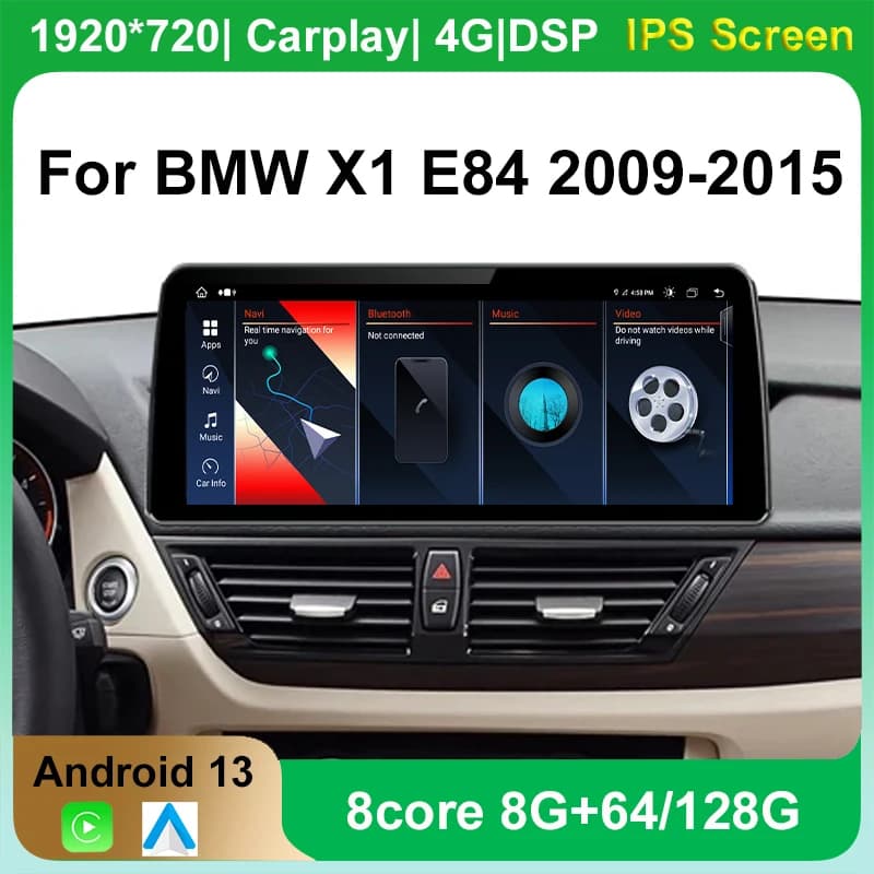 10.25/12.3 pollici Android 13 8 + 128G Auto Carplay Car Multimedia Stereo per BMW X1 E84 2009-2015 Radio Gps Navigazione Lettore DVD