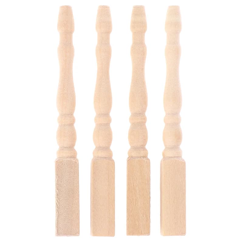 4 pezzi di accessori per mobili in miniatura per casa delle bambole in legno fai da te in scala 1:12