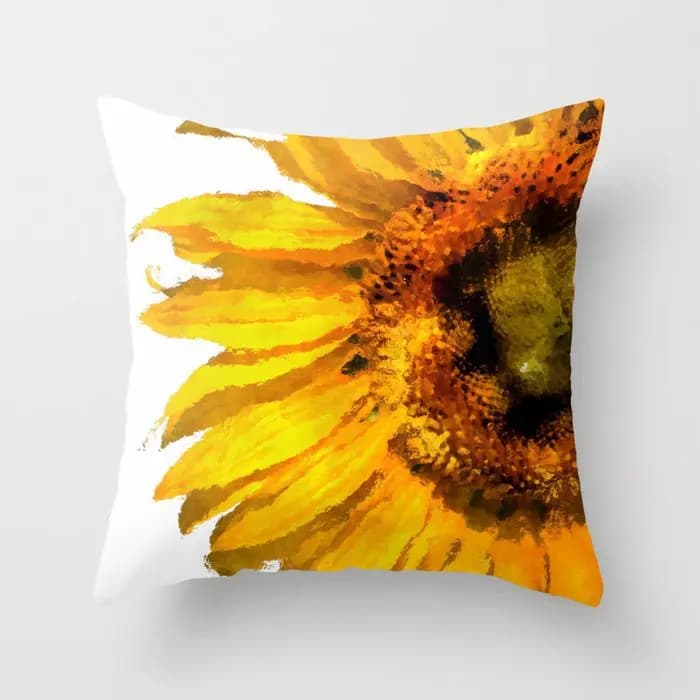 Fodera per cuscino a forma di girasole per divano, cuscino estivo, decorazione per la casa, auto e ufficio