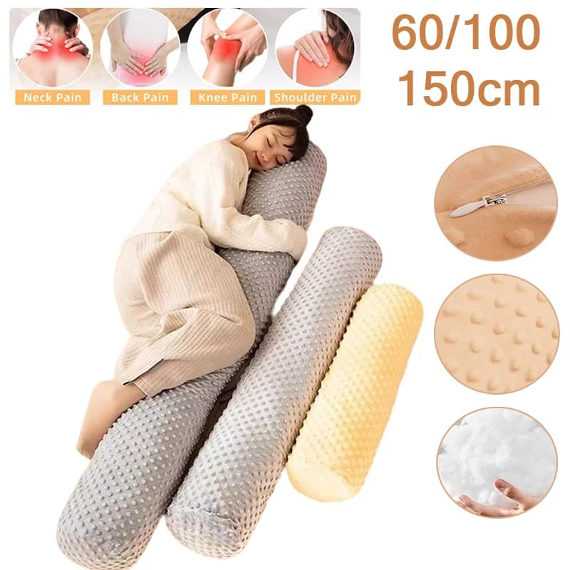 1pc 60/100/150cm Classic Cylindrical Leg Pillow,Cylindrical Body Pillow | Sleep Aid, Bedroom Cushion,Holiday Gift,Mixed Color