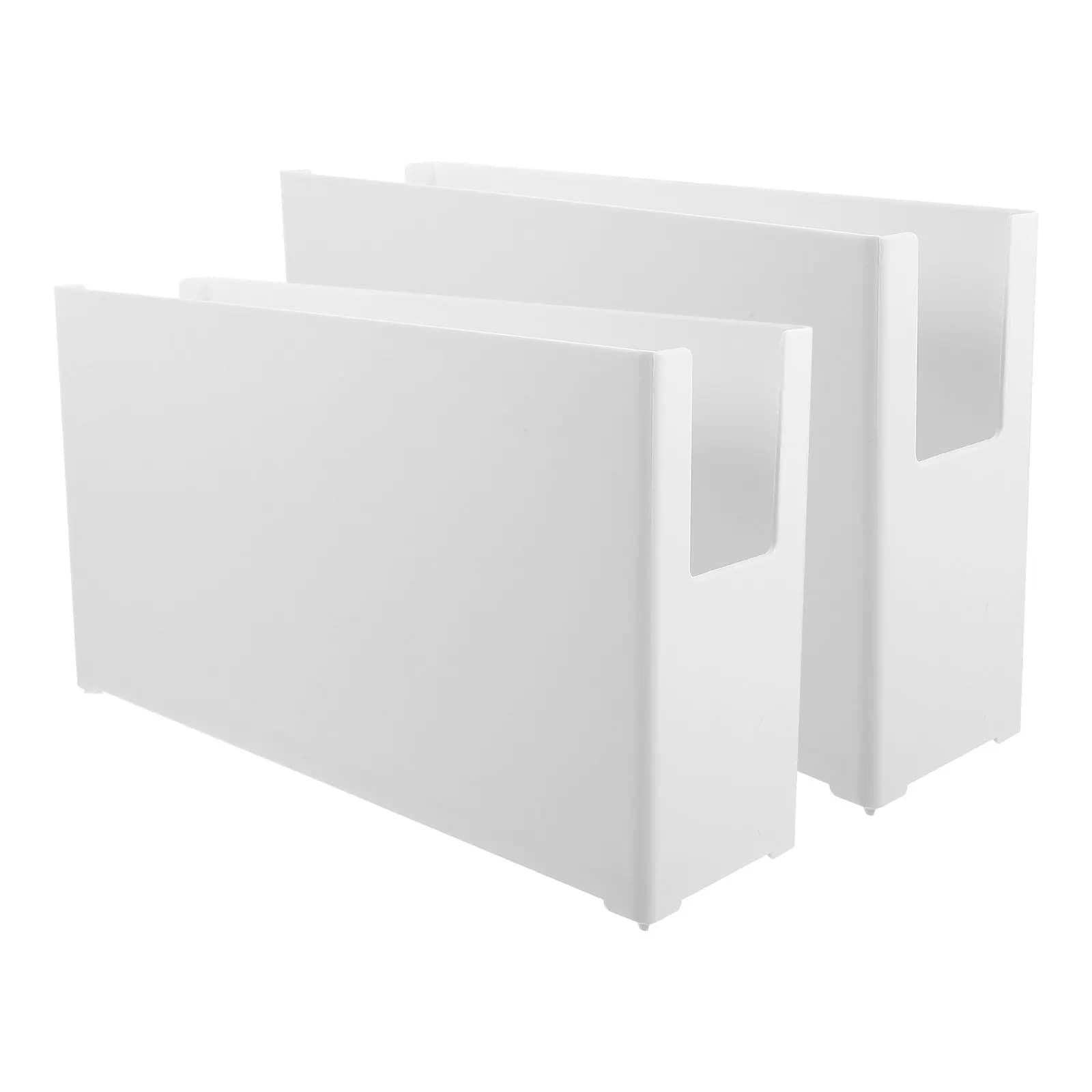 2Pcs Simple Desktop Storage Box Set for Office Study Dorm Room Classroom Organizer File Folder Storage Organizer