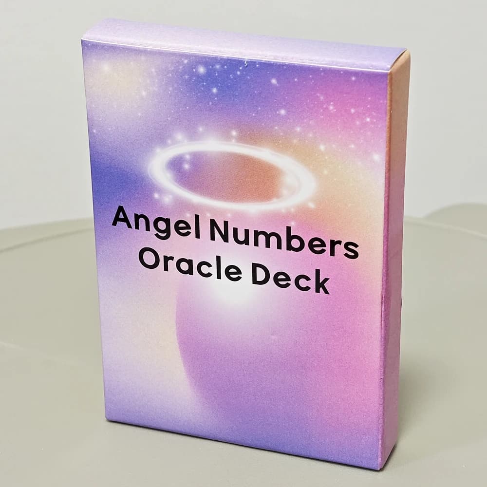 Mazzo Oracle con numeri di angelo per ricevere la guida divina 10,4 * 7,3 cm 40 carte numerologiche
