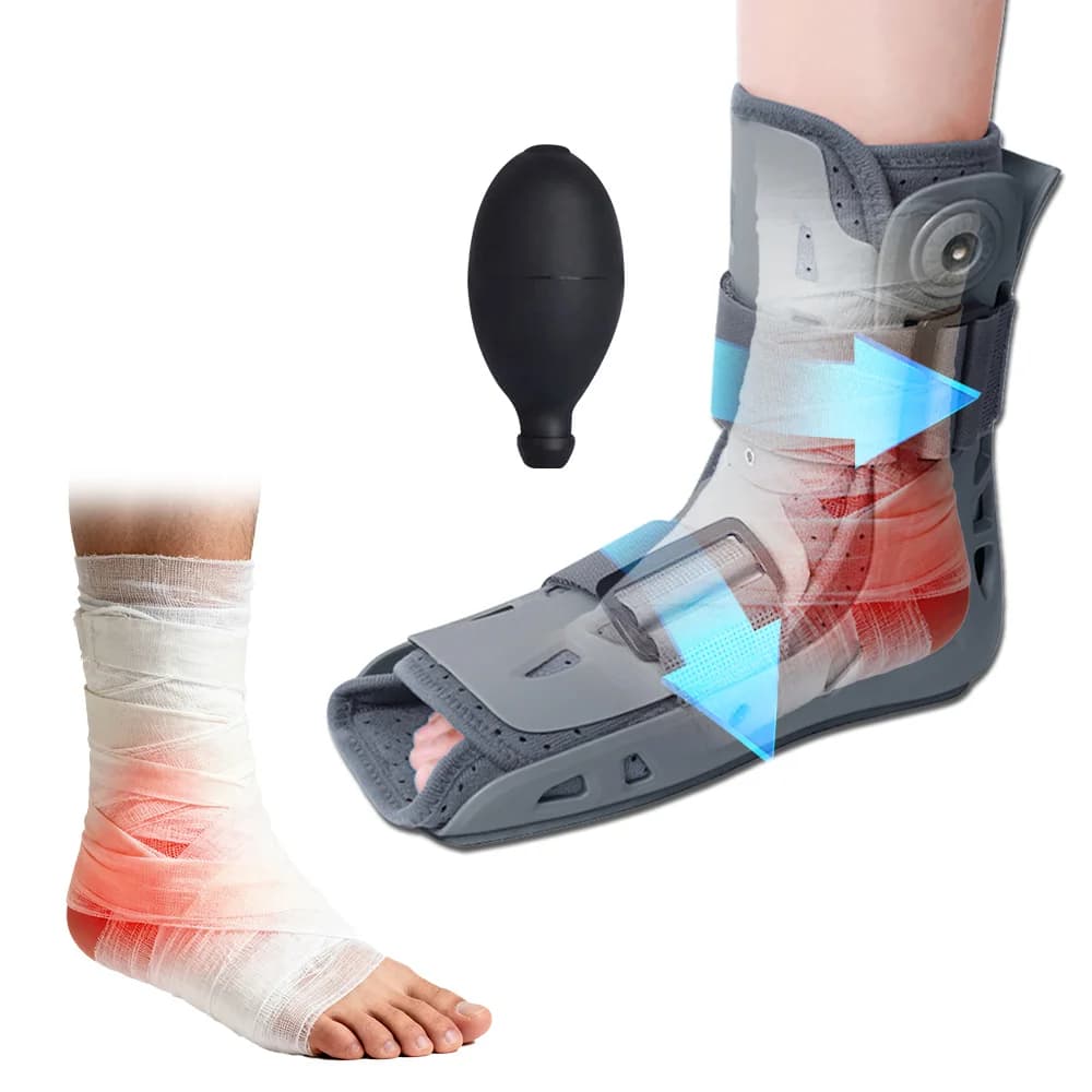 Supporto per Caviglia con Airbag per Fascite Plantare, Ortesi per Piede per Sollievo da Tendinite di Achille, Lesioni Sportive e Recupero