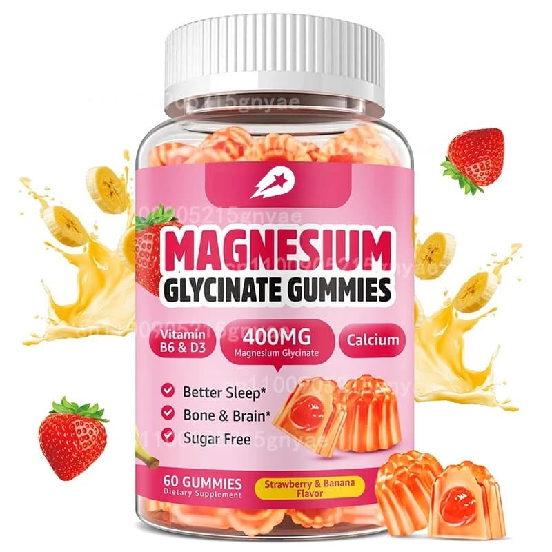 Magnesium Glycine 500mg, Magnesium Supplement with Calcium, Zinc, Vitamin C, B6, D3, Suitable for Adults