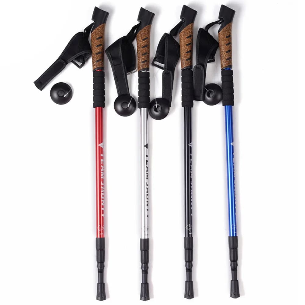 Telescopic Trekking Sticks in Aluminium 3 High Strength Sections for Hiking and Travel ZK61S