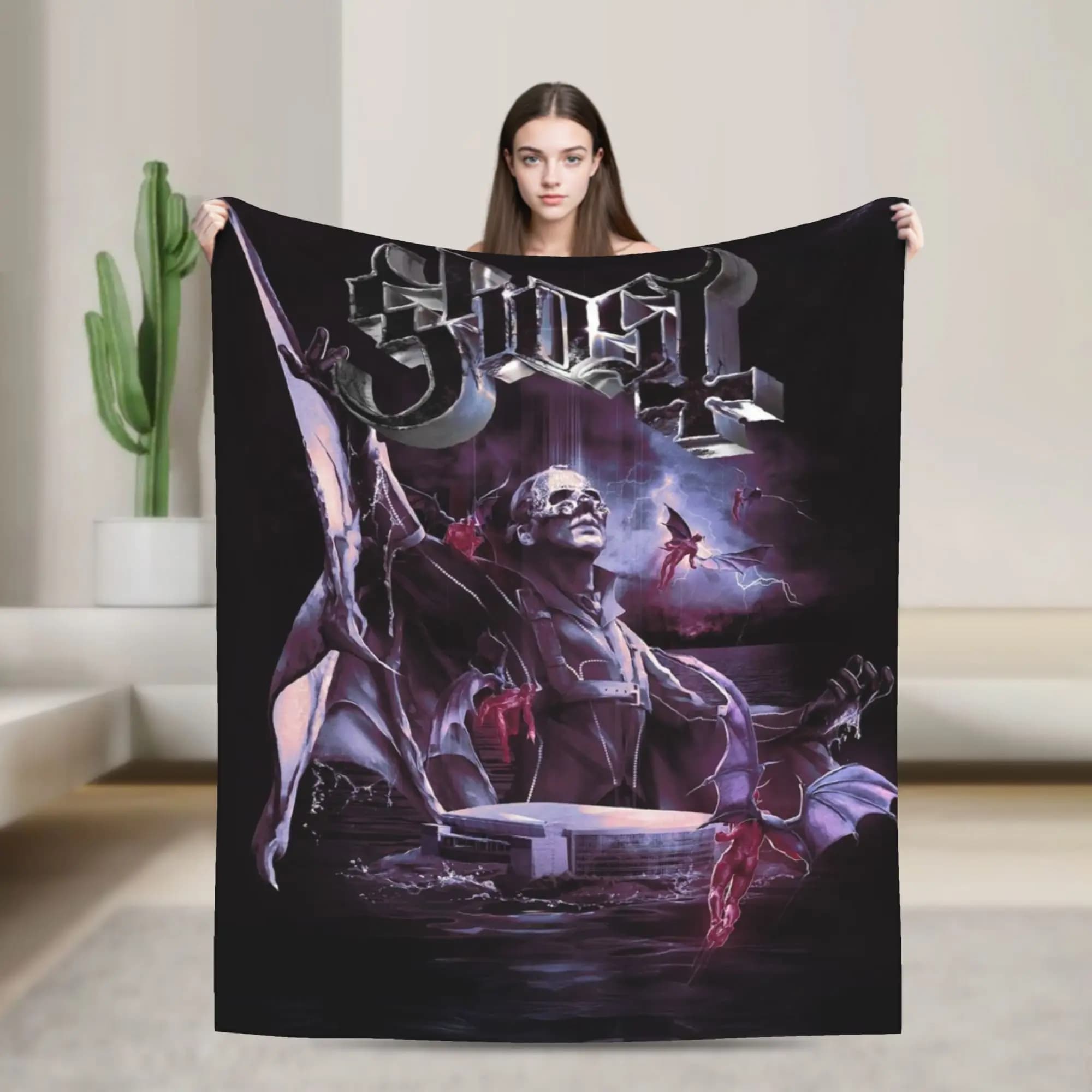 Ghost rock metal Band Blanket Multiple Sizes Super Soft and Warm Throw Blankets for Couch Sofa and Bed