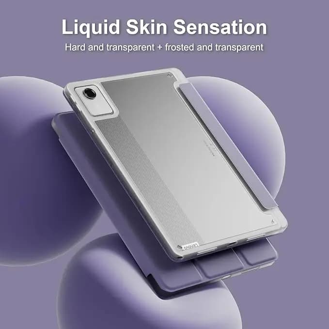 Custodia per Tablet Lenovo Tab M11 TB330FU Idea Tab 11 2025 con Porta Penna, Supporto Pieghevole, Cover Rigida Trasparente in Acrilico per Xiaoxin Pad 11 Pollici