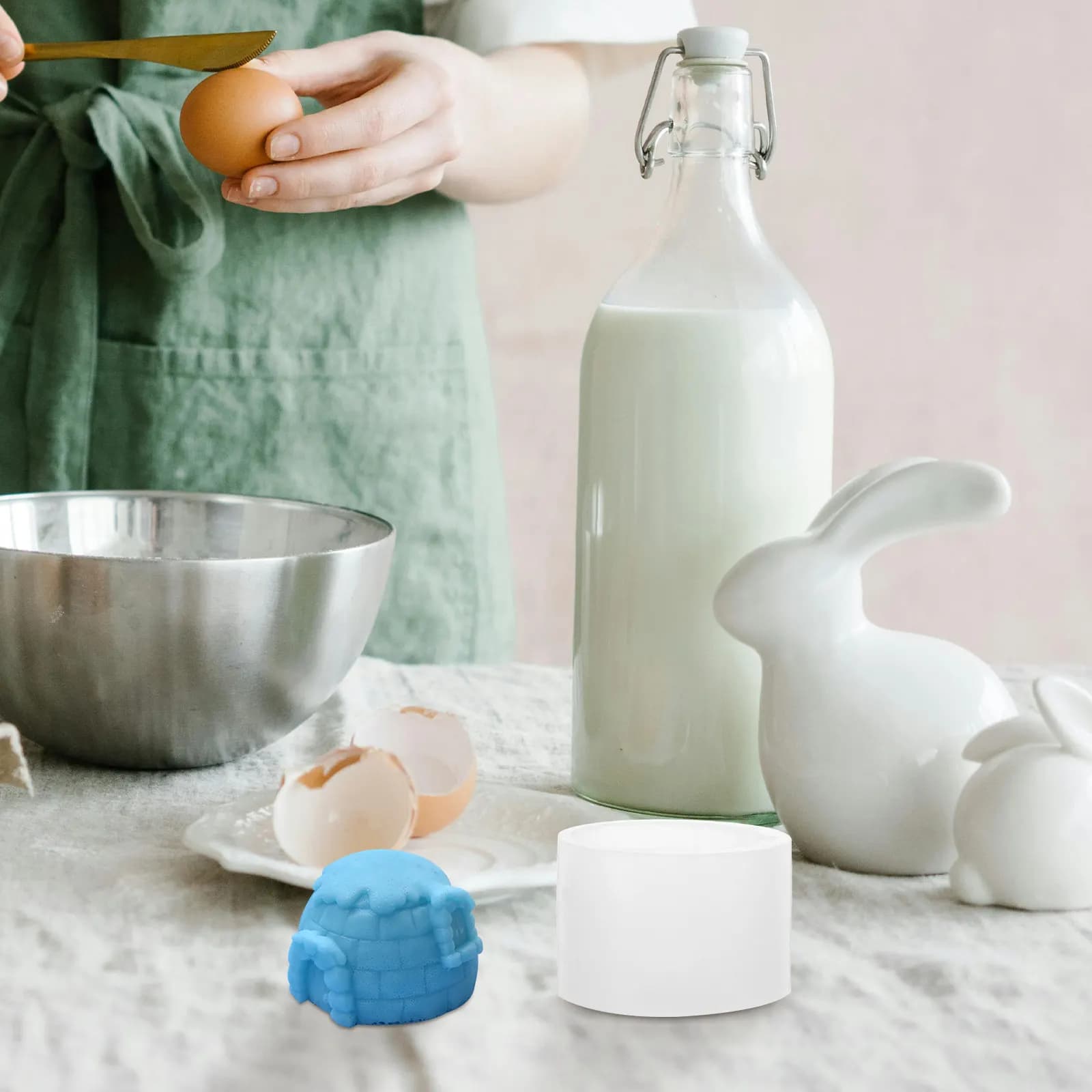 Stampo in Silicone a Tema Invernale per Casa di Ghiaccio, 1 Pezzo - Strumento per la Creazione di Torte, Cioccolato, Mousse, Pudding, Caramelle e Gelatine