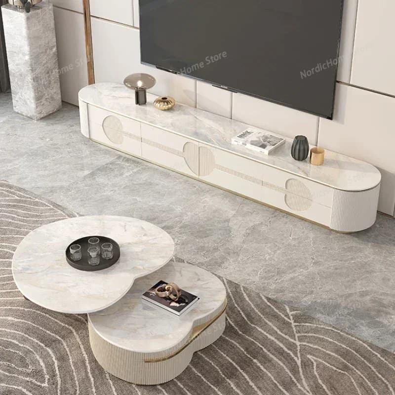 Mobile TV angolare italiano, comodo tavolo da soggiorno per monitor, mobile TV unico