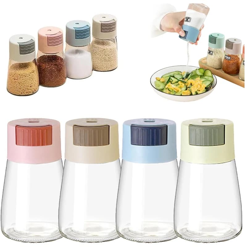 Saliere e pepe Quantitativo preciso Tipo di spinta Misurazione Condimento Shaker Tipo di pressa Dispenser di sale Dispenser di spezie