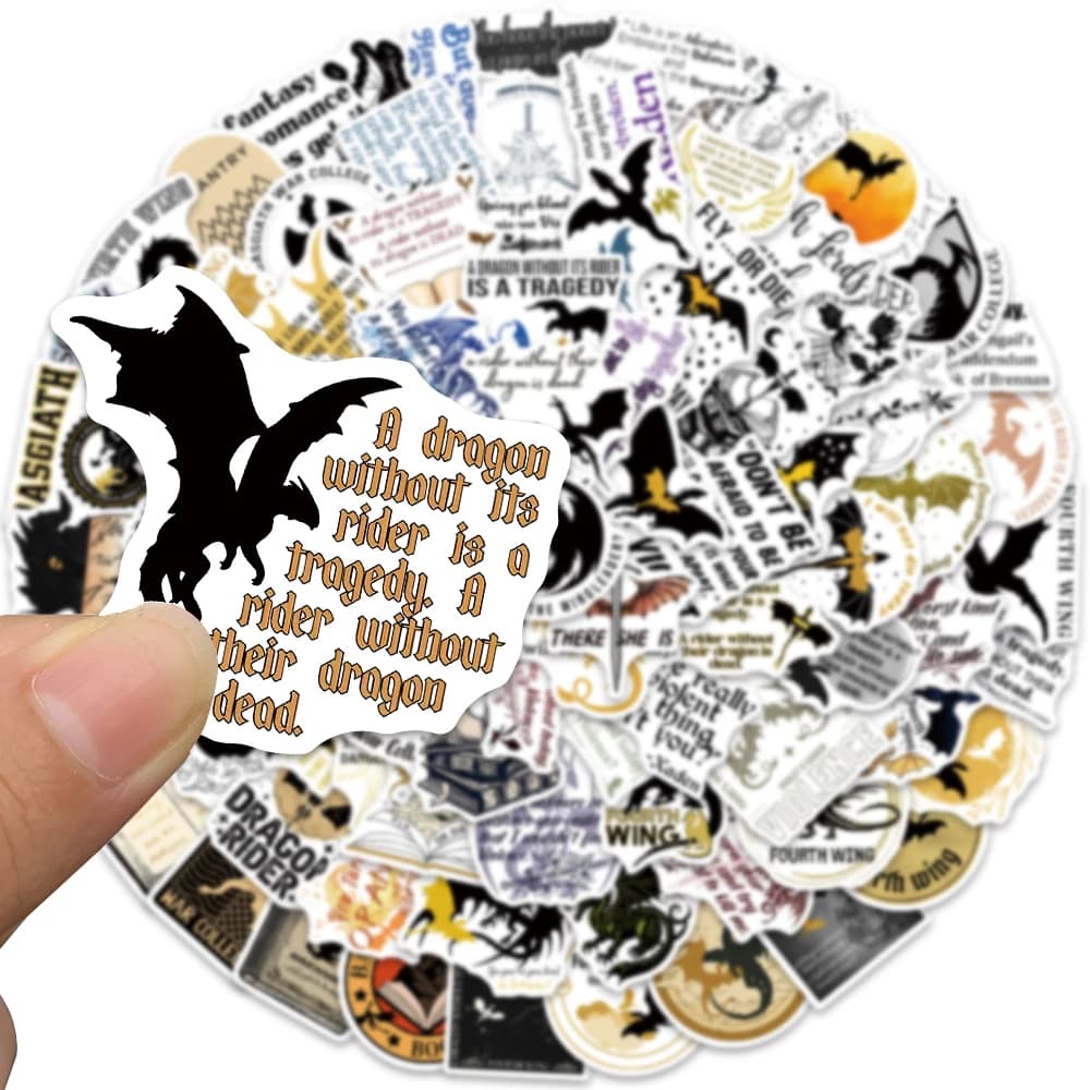 50/100 pz quarto ala drago vinile adesivi impermeabili decalcomanie per bottiglia d'acqua Laptop Skateboard Scrapbook bagagli giocattolo per bambini