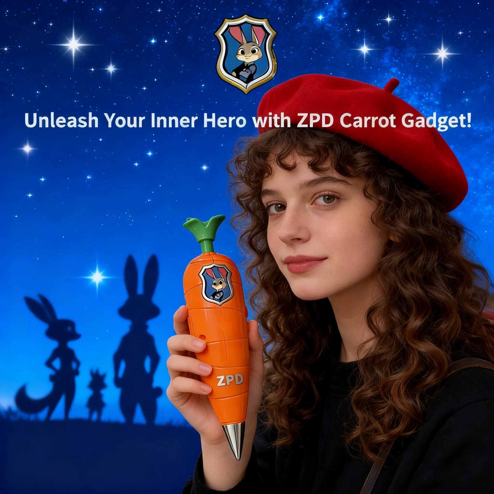 Penna Registratore Zootopia 2 Carrot Judy Nick, Mini Registratore per Bambini 60s, Penna Gel 2 in 1, Articolo di Cancelleria, Giocattolo da Scrittura, Regalo per Bambini