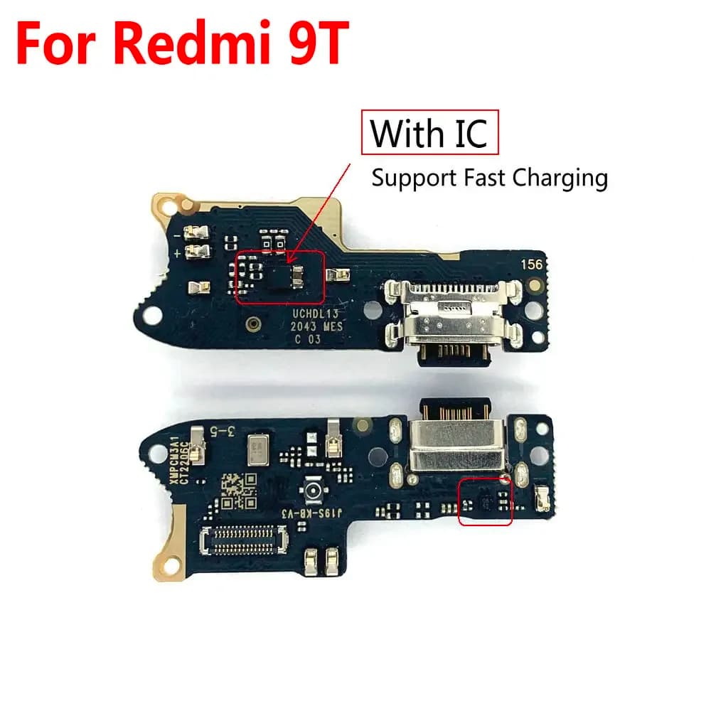 Per Redmi 9T porta di ricarica USB Mic microfono Dock Connector Board Flex Cable