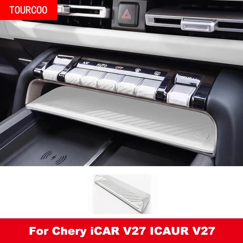 Per Chery iCAR V27 ICAUR V27 2026: Organizer e accessori per la finitura del vano portaoggetti nascosto sotto lo schermo del controllo centrale